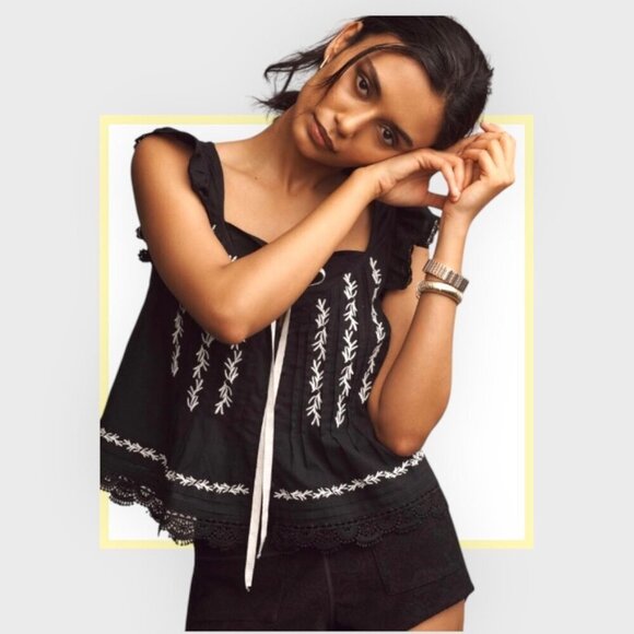 Anthropologie Tops - Anthropologie - Stylish Boho Embroidered Top – Perfect for Any Occasion